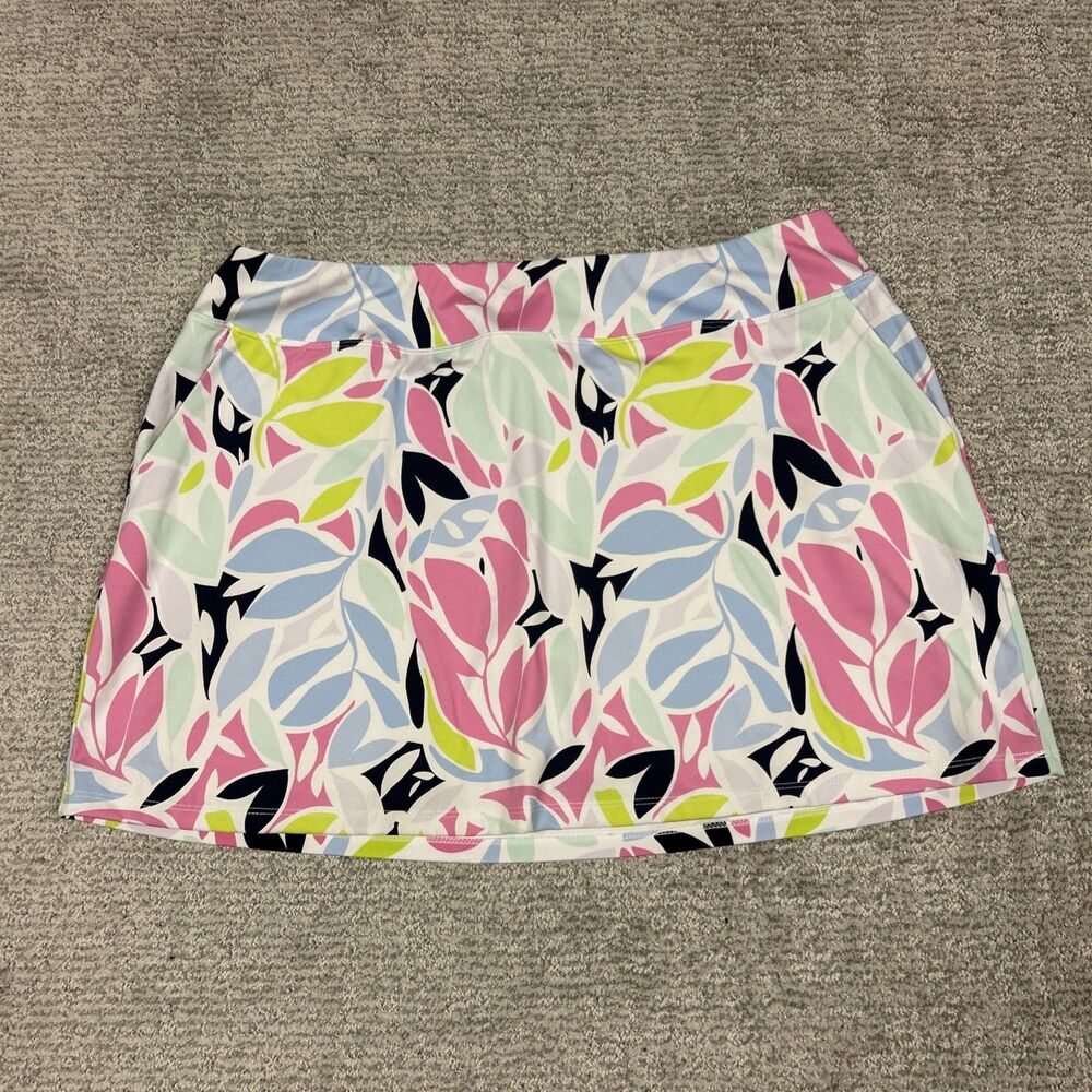 Tommy Bahama Golf Skort Womens XL Floral Skirt Pickleball Tennis Stretch
